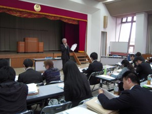 安全共済会説明会（杉浦事務局長による説明）
